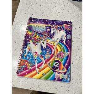 Vintage LISA FRANK Notebook 80 Page Wide Ruled Spiral Dash And Dazzle